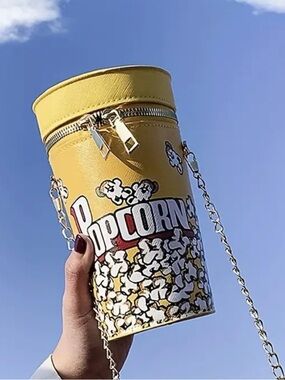 Popcorn Bucket Themed Shoulder Bag Purse